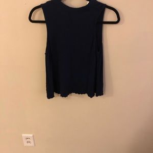 Navy blue crop top